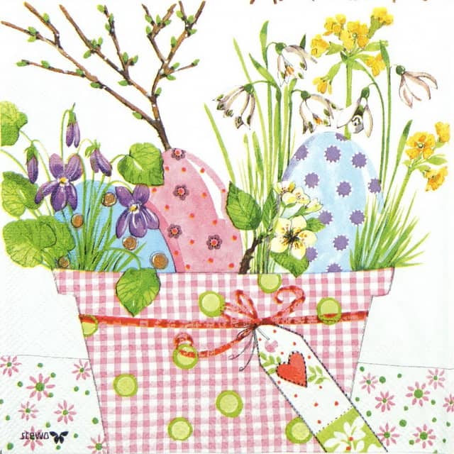 Paper Napkin - Spring Easter Flowers
