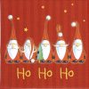 Paper Napkin - Santas Singing Ho Ho Ho