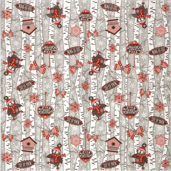 Paper napkin Birchwood at Wintertime grey Ti-flair_317705