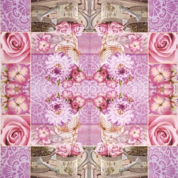 Paper Napkin - Rose Floral Collage - Image 2
