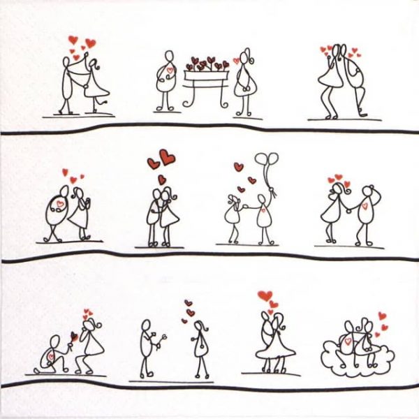 Paper Napkin Story of Love Napkin Shop