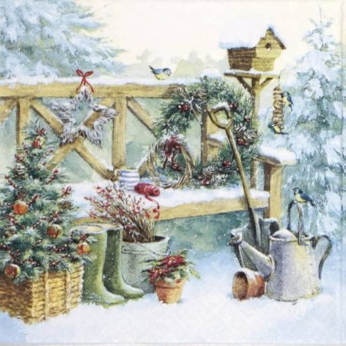 Paper Napkin - Winter Gardening