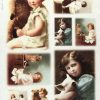 Rice Paper - Old Pictures Girls and Animals 3