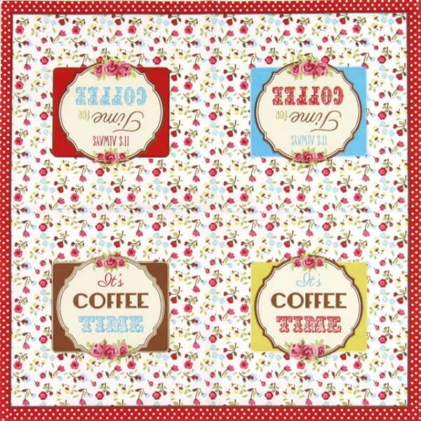 Lunch Napkins (20) -  Ditsy Coffee - Image 2