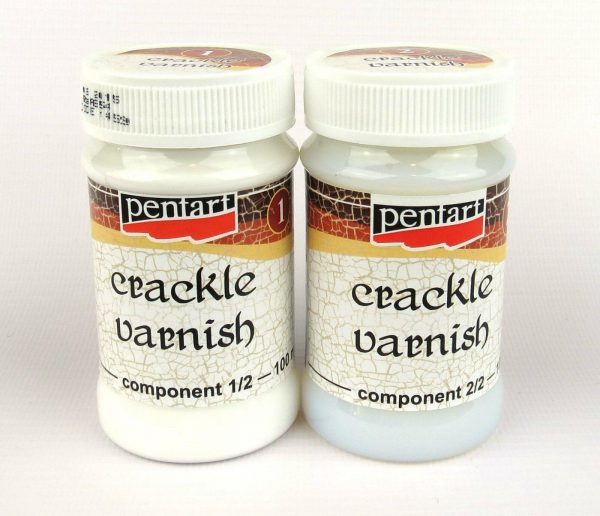Pentart Crackle Medium Classic, varnish Two-Components 2x100ml set