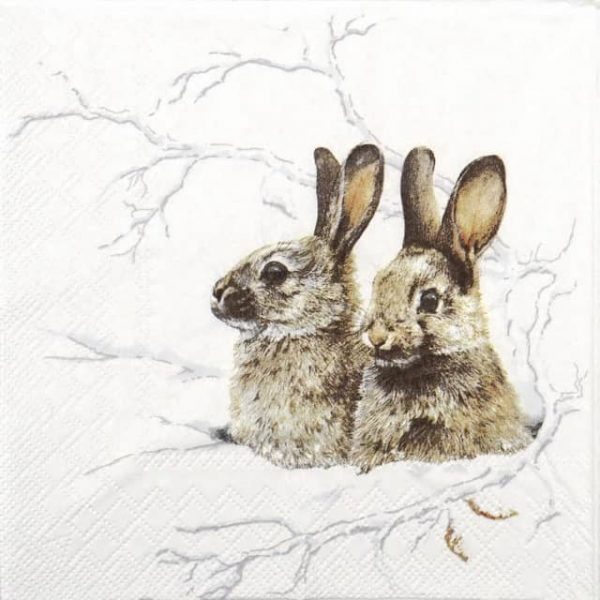 Paper Napkin - Winter Rabbit