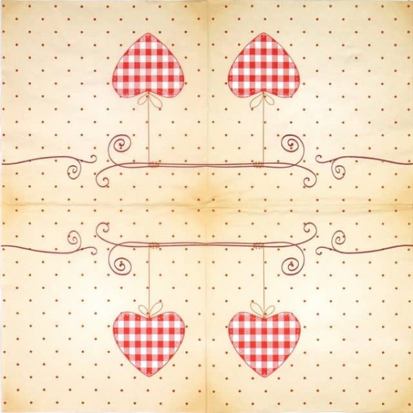 Paper Napkin - Red Love Spots