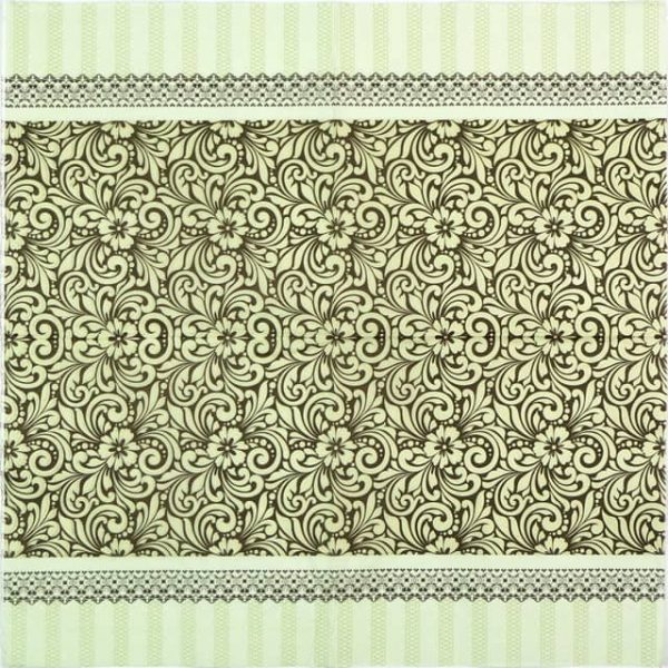 Paper Napkins - Green Ornaments (20 pieces)