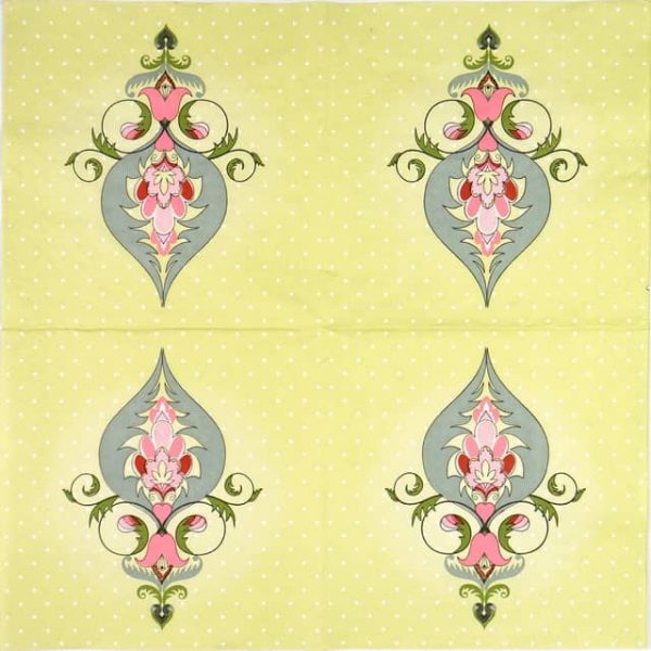 Lunch Napkins (20) - Green Ornaments - Image 2