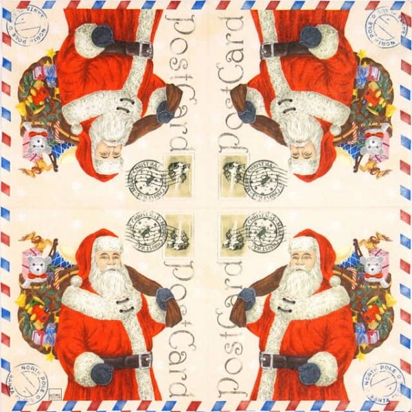 Paper Napkin - Santa Postcard_Home Fashion_611618