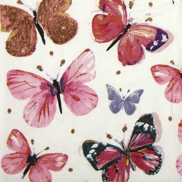Cocktail Napkins (20) - Nathalie pink