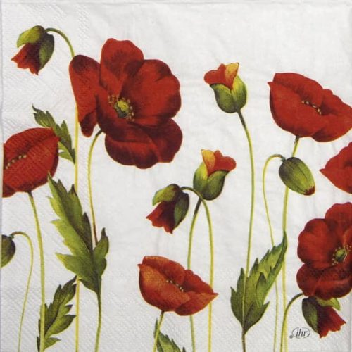 Paper Napkin - Poppy white