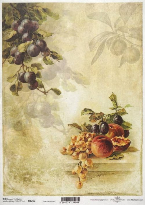 Rice Paper - Autumn Plum, Apricot & Grape