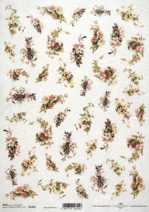 Rice Paper - Mixed flowers