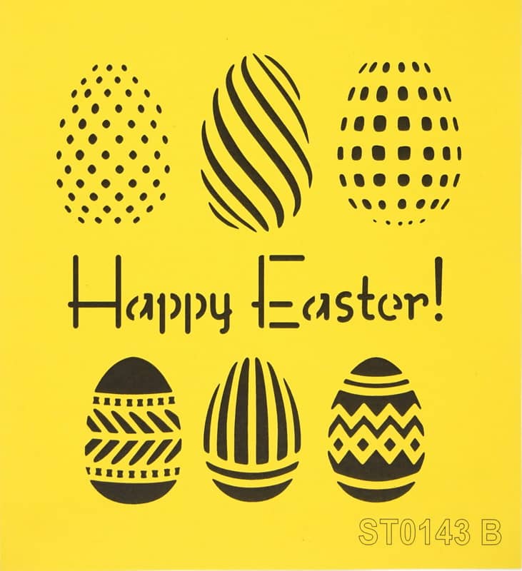 Reusable Stencil - 16x16cm - Happy Easter! - Napkin Shop