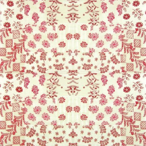 Paper Napkin - Fabric Patch Red