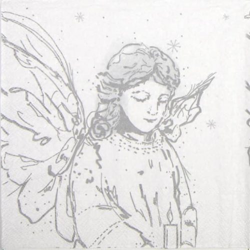 Paper Napkin - Like an Angel silver