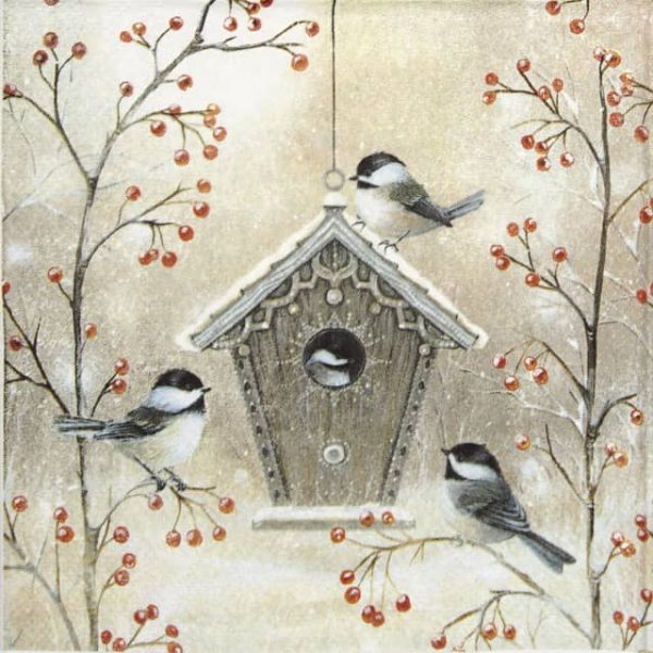 Paper napkin_Ihr_Beautiful_birdhouse_834200