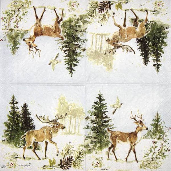 Lunch Napkins (20) - Woodland Deer and Moose