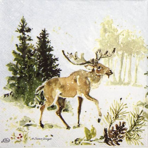 Paper Napkin - Woodland Deer and Moose