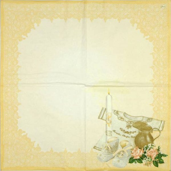 Paper Napkin - Christening Cream - Image 2