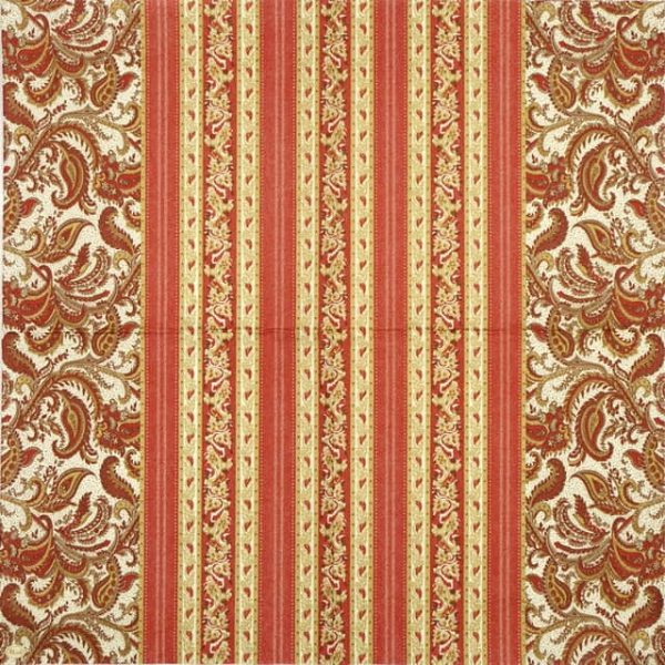 Paper Napkin - Red Wallpaper Pattern - Image 2
