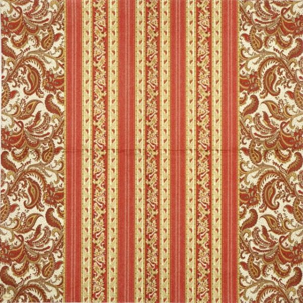 Paper Napkin - Red Wallpaper Pattern