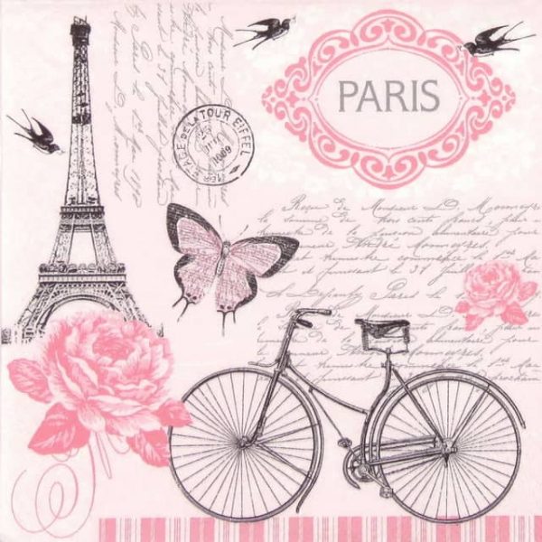 Lunch Napkins (20) - Parisian Bicycle