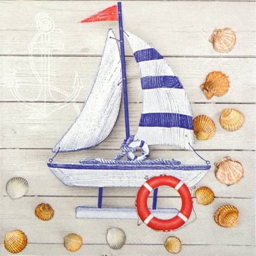 Paper Napkin - Ship & Shells