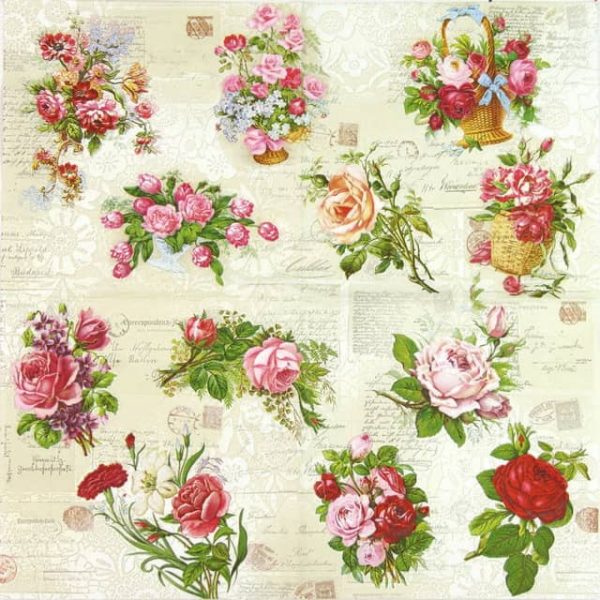 Paper Napkin - English Roses