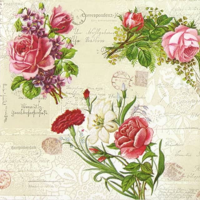 Paper Napkin - English Roses