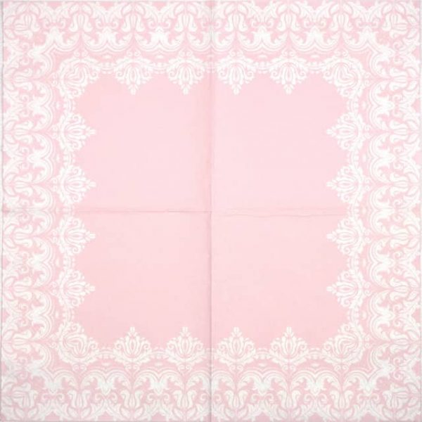 Lunch Napkins (20) - Ornament Border Pink
