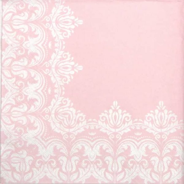 Lunch Napkins (20) - Ornament Border Pink