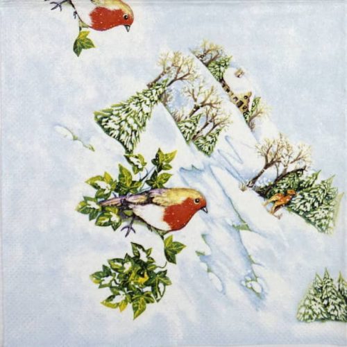 Paper Napkin - Winter birds