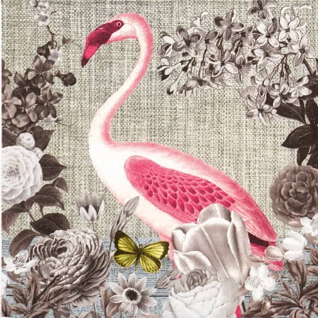 Paper Napkin - Flamingo Sepia