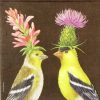 Paper Napkin - Vicki Sawyer: Goldfinch Couple
