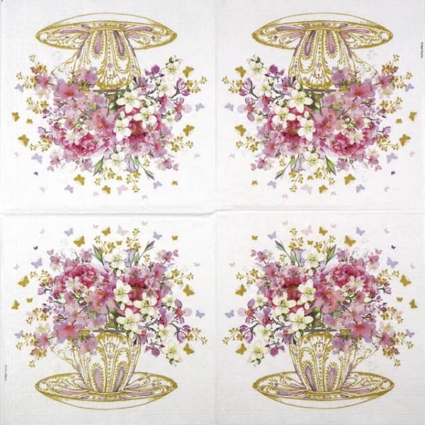 Paper Napkin - Nigel Quiney: Tea Cup Blossoms