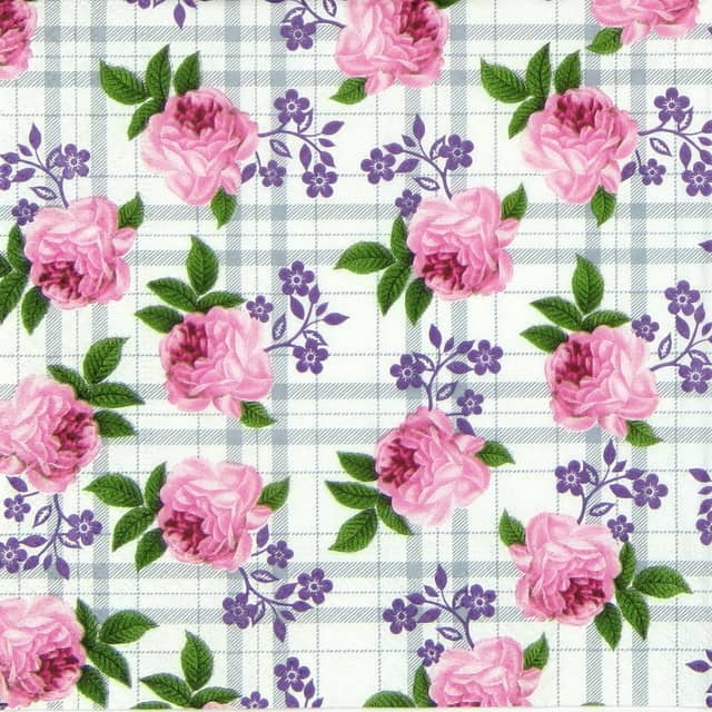 Paper Napkin - Rose Pattern