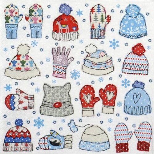 Paper Napkin - Mitten and beanies