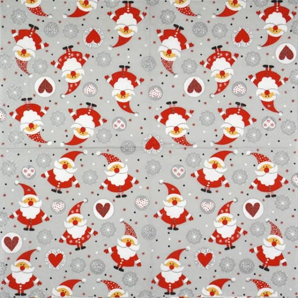 Lunch Napkins (20) -  Funny Santas