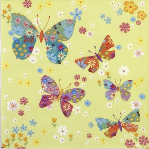 Paper Napkin - Floral Butterflies