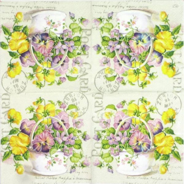 Paper Napkin - Flower Letter - Image 2