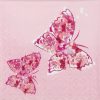 Lunch Napkins (20) - Papillons de Reve pink