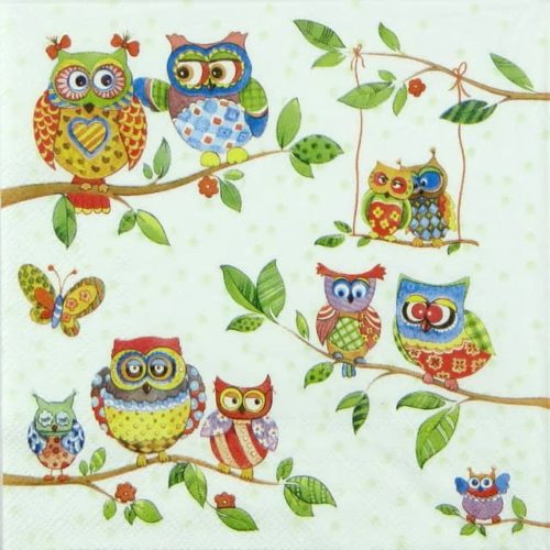 Paper Napkin - Owls in Summerland