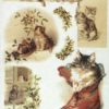 Rice Paper - Christmas cats