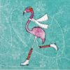 Paper Napkin - Wiebke Wichmann: Skating Flamingo