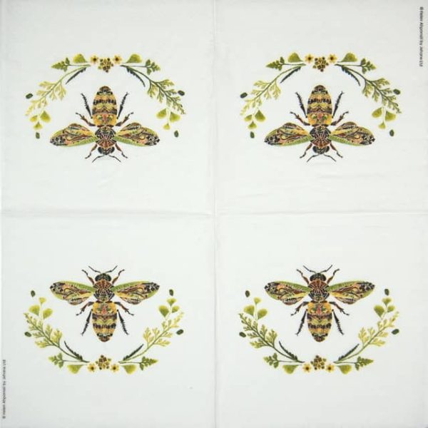 Cocktail Napkins (20) - Helen Ahpornsiri: Green Bee