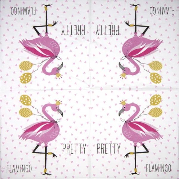 Paper Napkin - Ute Krause: Pretty Flamingo
