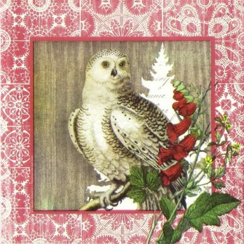 Cocktail Napkin -  Studio Frivolité: Winter Woods Owl