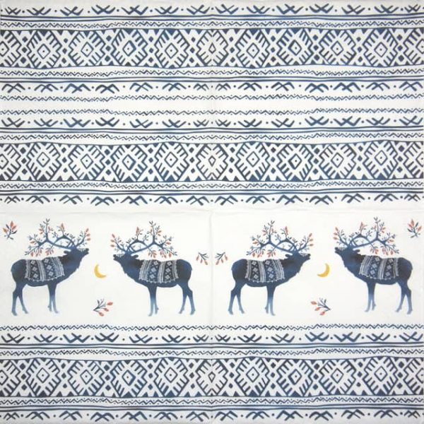 Lunch Napkins (20) - Ethno Deers - Image 2